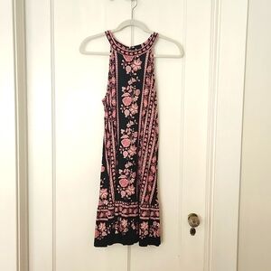 Black Pink Floral Dress
